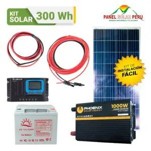 Kit solar Peru 300W : Luz, TV, Portátil. ONDA MODIFICADA