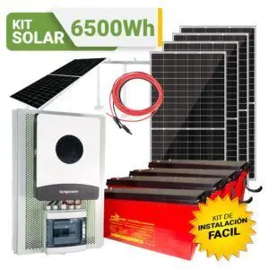 Kit solar Peru 6000Wdia Uso Diario: Refrigeradora, Lavadora, Microondas, Luz, TV, Laptop, Celular. ONDA PURA