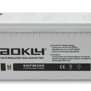 BATERIA SOLAR AOKLY 12V 200AH AGM LIBRE MANTENIMIENTO