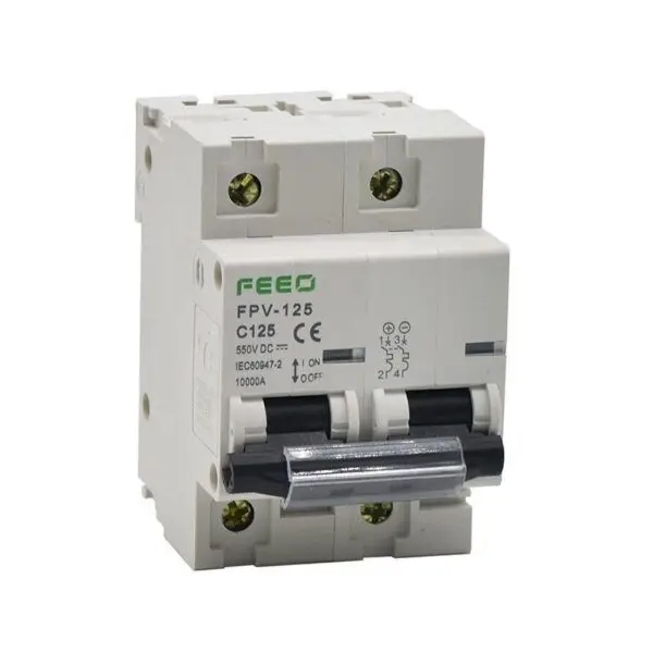 Termomagnético DC 2P 125A 550VDC MCB