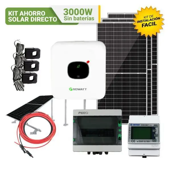Kit Solar Conectado Red 3000W 18200Whdia