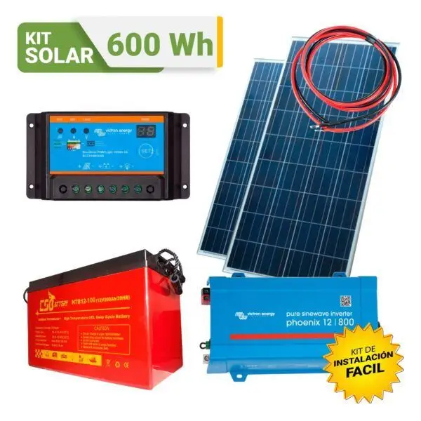 Kit solar Peru 600W Uso Diario: Luz, TV, Portátil. ONDA MODIFICADA