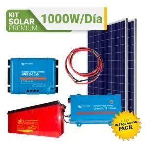 Kit solar 1000W: Luz, TV, DVD, portátil , miniradio. Inversor ONDA MODIFICADA