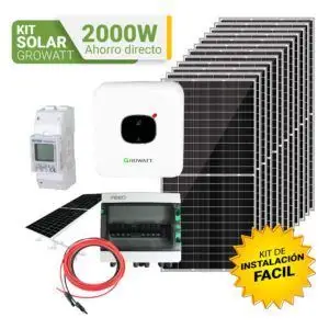kit ahorro solar directo GROWATT 2000W