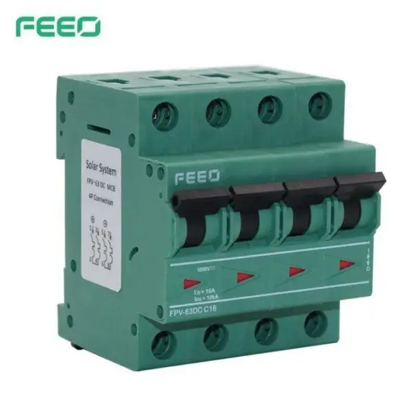 Termomagnético DC FEEO 4P 16A 1000VDC MCB