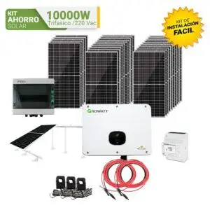 kit ahorro solar directo growatt 5000w trifasico 220vac