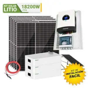 Kit solar Peru Litio 5000W 48V 18200Whdia Growatt