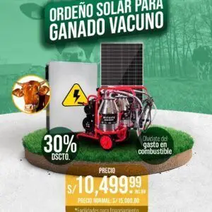 ORDEÑADOR SOLAR PARA VACAS