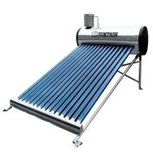 Terma solar de acero inoxidable SUNTASK 100LT (incluye tanque auxiliar de 5Lt)