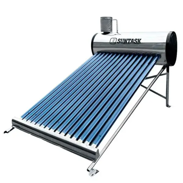 Terma solar de acero inoxidable SUNTASK 100LT (incluye tanque auxiliar de 5Lt)