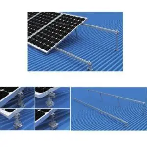 Estructura Pisaq Regulable 10° a 15° Aluminio T6005 T5 x 9 paneles solares