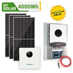Kit Solar 4000Wh Gospower con Batería de Litio