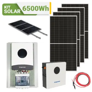 Kit Solar 6500Wh Batería Litio